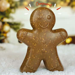Bonhomme de No�l en chocolat croquant