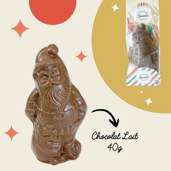 Père-Noël en chocolat Moulage Père Noël Petit modèle de 40g