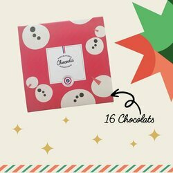 Coffret Pralin�s et Ganaches - 16 chocolats, coffret vue de dessus