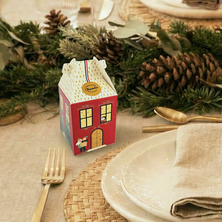 Convive maison - Vendu à l'unité - Noël Maison Convive rouge