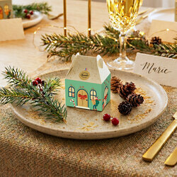 Convive maison - Vendu à l'unité - Noël Maison Convive verte claire