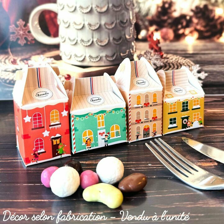 Bo�te convive en forme de petites boutiques de No�l