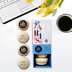 Coffret de 6 macarons personnalis�s