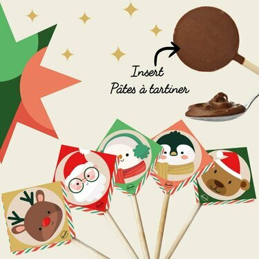 Sucette p&acirc;te &agrave; tartiner - No&euml;l