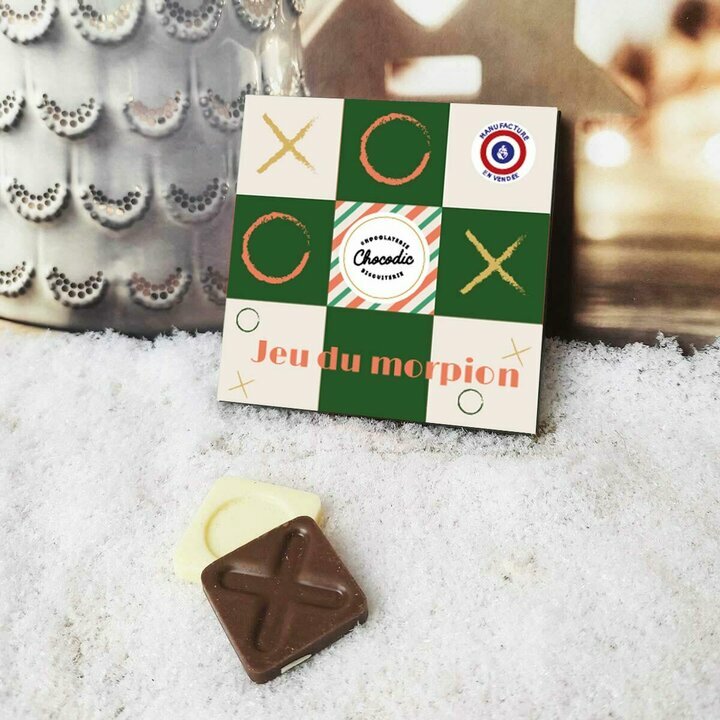 Jeu de morpions de No�l en chocolat