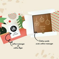 Composition et personnalisation Carte � Croquer Boules de No�l - Entreprise
