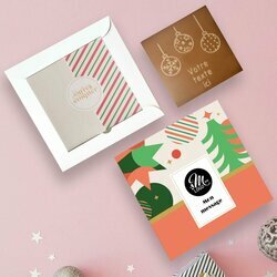 Carte � Croquer Boules de No�l - Entreprise th�me No�l G�om�trique