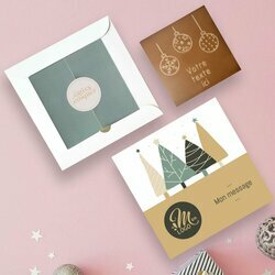 Carte � Croquer Boules de No�l - Entreprise th�me For�t de Sapins