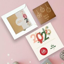 Carte � Croquer Boules de No�l - Entreprise th�me typo festive
