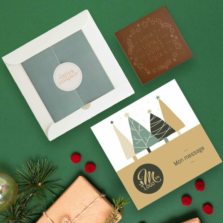 Carte � Croquer Couronne de f�te - Entreprise th�me For�t de Sapins