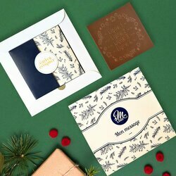 Carte � Croquer Couronne de f�te - Entreprise th�me feuillage bleu