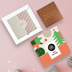 Carte à Croquer Modèle 2026 - Collection Noël Entreprise Carte à Croquer Modèle 2026 - Collection Noël Entreprise thème Noël Géométrique