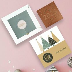 Carte à Croquer Modèle 2026 - Collection Noël Entreprise Carte à Croquer Modèle 2026 - Collection Noël Entreprise thème Forêt de Sapins