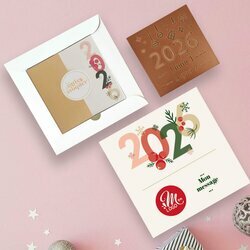 Carte à Croquer Modèle 2026 - Collection Noël Entreprise Carte à Croquer Modèle 2026 - Collection Noël Entreprise thème Typo Festive