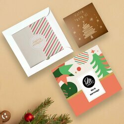 Carte � Croquer Sapin - Entreprise th�me No�l G�om�trique