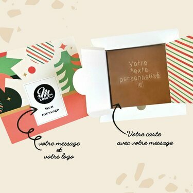 Carte &agrave; Croquer Message - Collection No&euml;l Entreprise