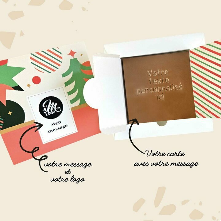 Composition et personnalisation Carte � Croquer Message - Collection No�l Entreprise