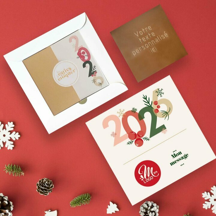 Carte � Croquer Message - Collection No�l Entreprise th�me Typo festive