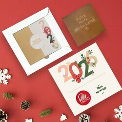 Carte � Croquer Message - Collection No�l Entreprise th�me Typo festive