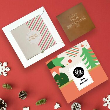 Carte &agrave; Croquer Message - Collection No&euml;l Entreprise