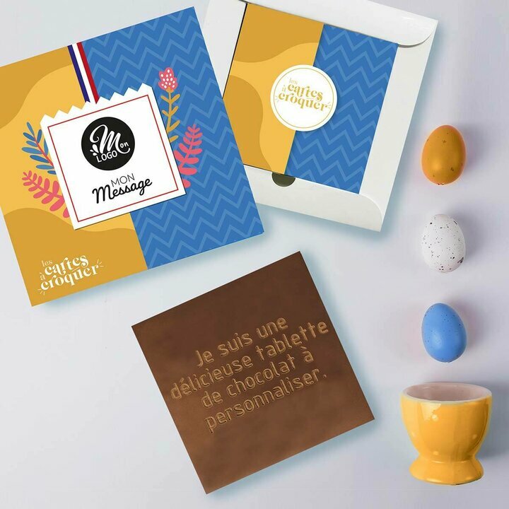 Carte � Croquer Message Choc entreprise th�me P�ques