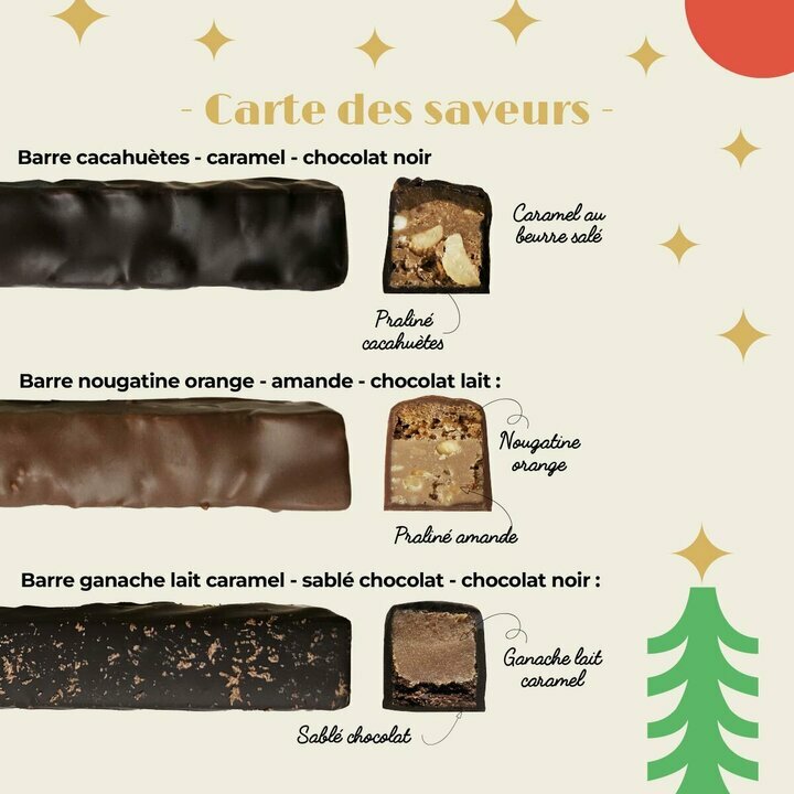Carte des Saveurs Barres de Chocolat