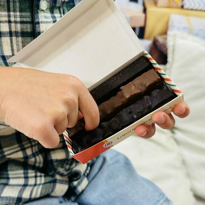 Coffret Ouvert des Barres de Chocolat de No�l