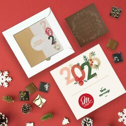 Coffret Duo Carte � Croquer Couronne de f�te - Collection No�l Entreprise th�me Typo Festive