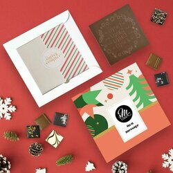 Coffret Duo Carte � Croquer Couronne de f�te - Collection No�l Entreprise th�me No�l G�om�trique