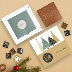Coffret Duo Carte � Croquer 2026 - Collection No�l Entreprise th�me Foret de Sapins