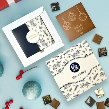 Coffret Duo Carte &agrave; Croquer Boules de No&euml;l - Collection No&euml;l Entreprise