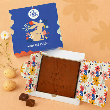 Coffret Carte &agrave; Croquer Mod&egrave;le Lapin de P&acirc;ques - Collection P&acirc;ques Entreprise