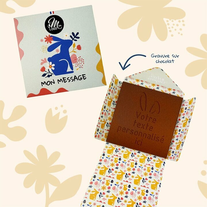 Enveloppe Carte � Croquer Mod�le Lapin de P�ques - Collection P�ques Entreprise