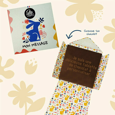 Enveloppe Carte &agrave; Croquer Mod&egrave;le Message - Collection P&acirc;ques Entreprise