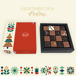 Coffret Luxe Pralinés - Noël Coffret Pralinés - 16 chocolats