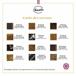 Coffret Luxe Pralinés - Noël Carte des saveurs : Coffret Pralinés - Noël