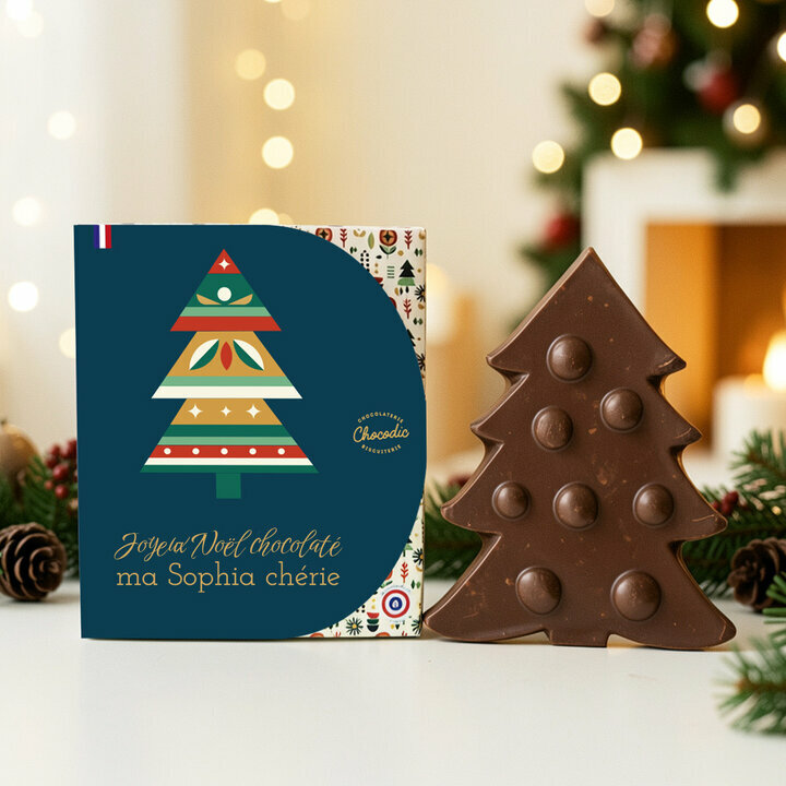 Sapin de Noël en chocolat - Noël Sapin de Noël en chocolat boîte personnalisée