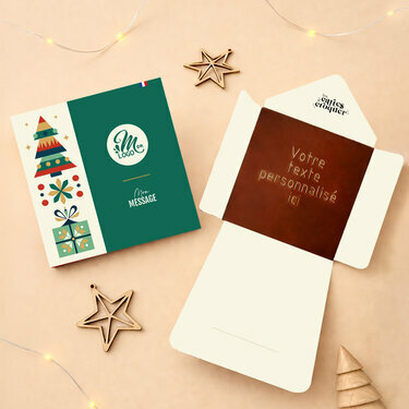 Enveloppe Carte &agrave; Croquer Message - Collection No&euml;l Entreprise