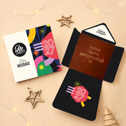 Enveloppe Carte à Croquer Message - Collection Noël Entreprise Enveloppe Carte à Croquer Message - Collection Noël Entreprise Modèle Nouvelle Année