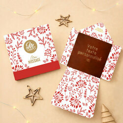Enveloppe Carte à Croquer Message - Collection Noël Entreprise Enveloppe Carte à Croquer Message - Collection Noël Entreprise Modèle Feuillage