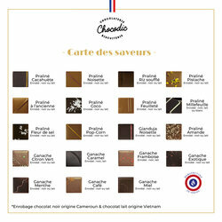 Coffret Empreinte Gourmande Carte à Croquer Message - Collection Noël Entreprise Carte des Saveurs Bonbons de Chocolat