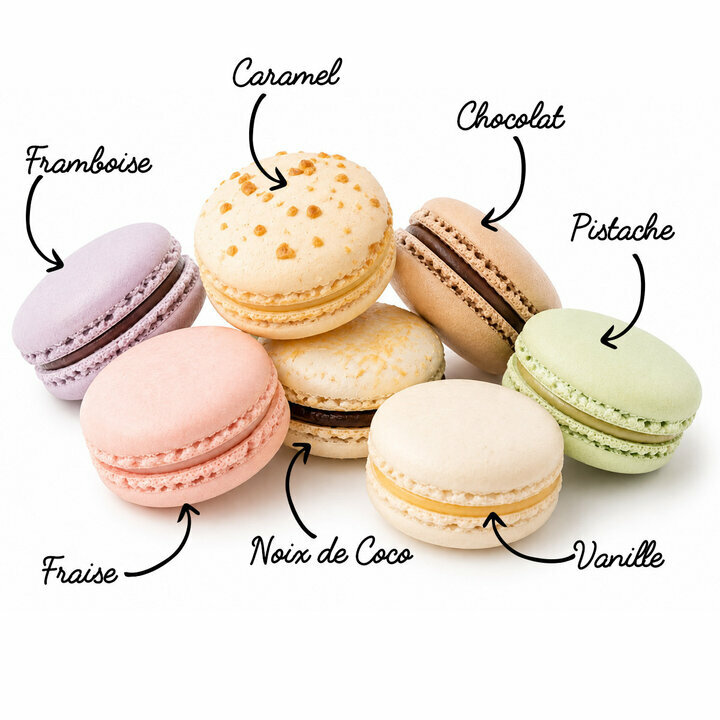 Composition Coffret 8 macarons personnalis�s - Collection No�l Entreprise