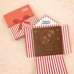 Carte � Croquer - Mod�le Fus�e Chocolat Lait Enveloppe Mod�le Cadeau