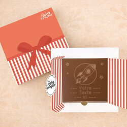 Carte � Croquer - Mod�le Fus�e Chocolat Lait Coffret Mod�le Cadeau
