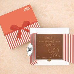 Carte à Croquer - Modèle Double Hearts Carte à Croquer - Modèle Double Hearts Chocolat Lait Coffret Modèle Cadeau