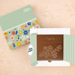 Carte à Croquer - Modèle Jolies fleurs Carte à Croquer - Modèle Jolies fleurs Chocolat Lait Coffret Modèle Fleurs