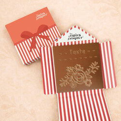 Carte à Croquer - Modèle Jolies fleurs Carte à Croquer - Modèle Jolies fleurs Chocolat Lait Enveloppe Modèle Cadeau