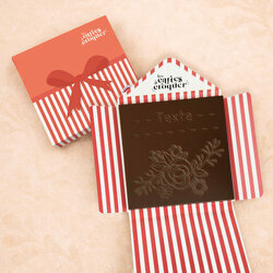 Carte à Croquer - Modèle Jolies fleurs Carte à Croquer - Modèle Jolies fleurs Chocolat Noir Enveloppe Modèle Cadeau