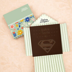 Carte à Croquer - Modèle Super Carte à Croquer - Modèle Super Chocolat Noir Enveloppe Modèle Fleurs