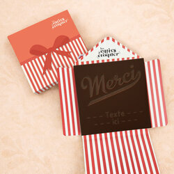 Carte � Croquer - Mod�le Merci Chocolat Noir Enveloppe Mod�le Cadeau
